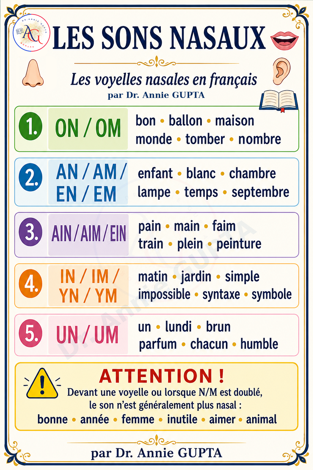 Les sons nasaux fiche