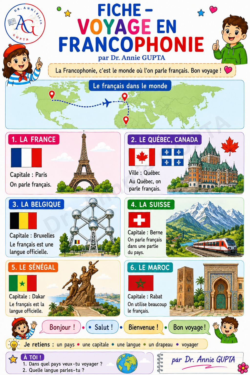 Voyage en Francophonie fiche